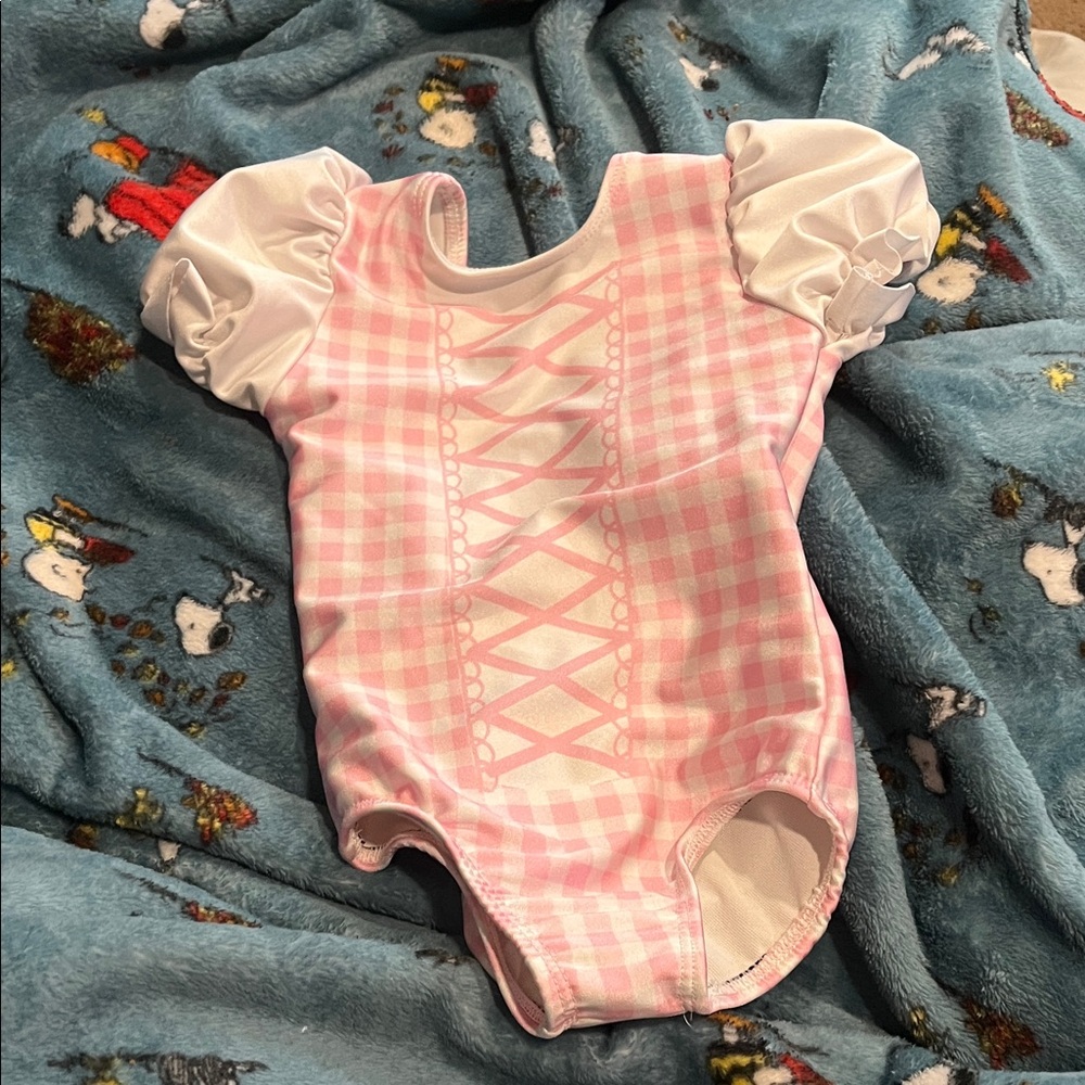 Dance Inked “Lil Bo Peep Puff Sleeve Leo- Pink” XXS